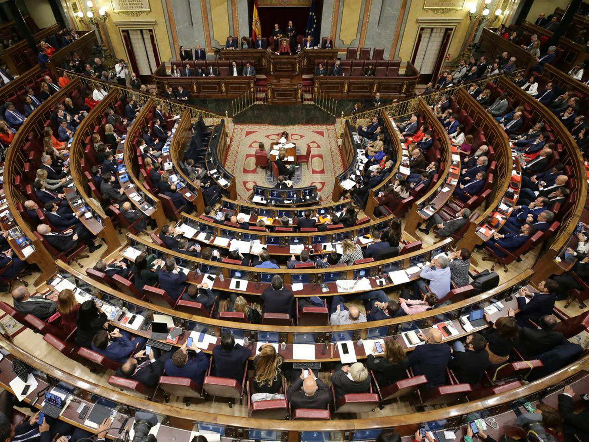 Vista general del Salón de Sesiones del Congreso de los Diputados durante un pleno.